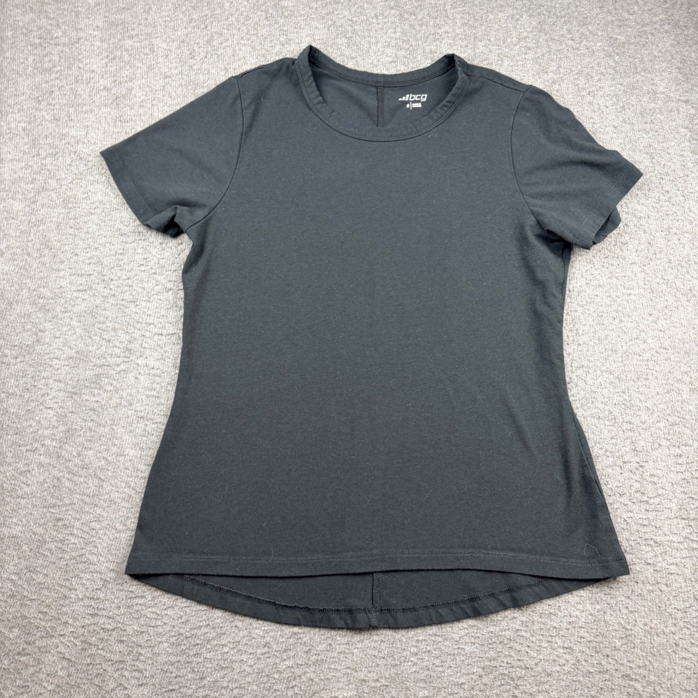 BCG Women's S Smallā Cotton Activewear Short Sleeve T-Shirt Black